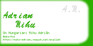 adrian mihu business card